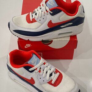 Nike Air Max 90 GS 7 Youth USA Denim Shoe with Box